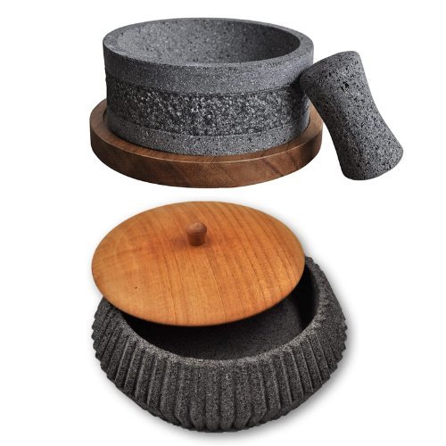 Molcajete Yolia 8" and Tortillero Tlachichi 8" Bundle - CEMCUI