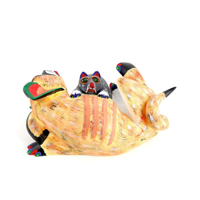 Mother Dog with Pup - Oaxacan Alebrije Wood Carving - CEMCUI