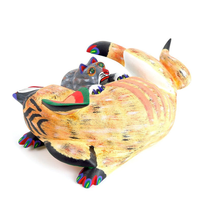 Mother Dog with Pup - Oaxacan Alebrije Wood Carving - CEMCUI