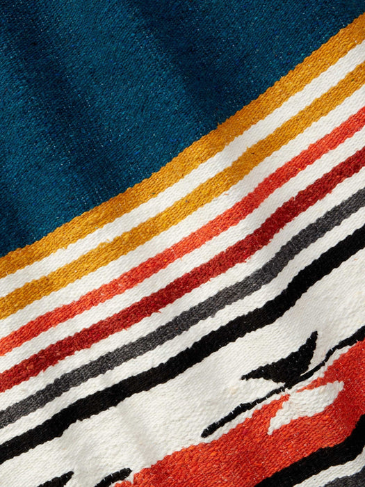 Navy Baja Mexican Blanket - CEMCUI