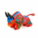 Orange Bull - Oaxacan Alebrije Wood Carving Mexican Folk Art Sculpture - CEMCUI