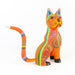 Orange Cat - Oaxacan Alebrije Wood Carving - CEMCUI