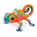 Orange Chameleon Oaxacan Alebrije Wood Carving Mexican Folk Art Sculpture - CEMCUI