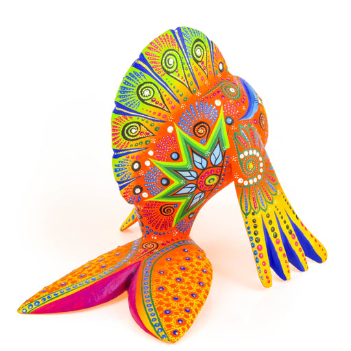 Orange Fish - Oaxacan Alebrije Wood Carving - CEMCUI