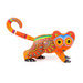 Orange Lemur Oaxacan Alebrije Wood Carving Mexican Folk Art Sculpture - CEMCUI