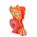 Orange Owl - Oaxacan Alebrije Wood Carving Mexican Folk Art Sculpture - CEMCUI