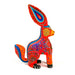 Orange Rabbit - Oaxacan Alebrije Wood Carving Sculpture Mexican Folk Art - CEMCUI