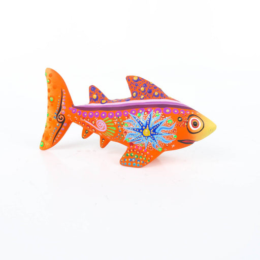 Orange Shark - Oaxacan Alebrije Wood Carving - CEMCUI