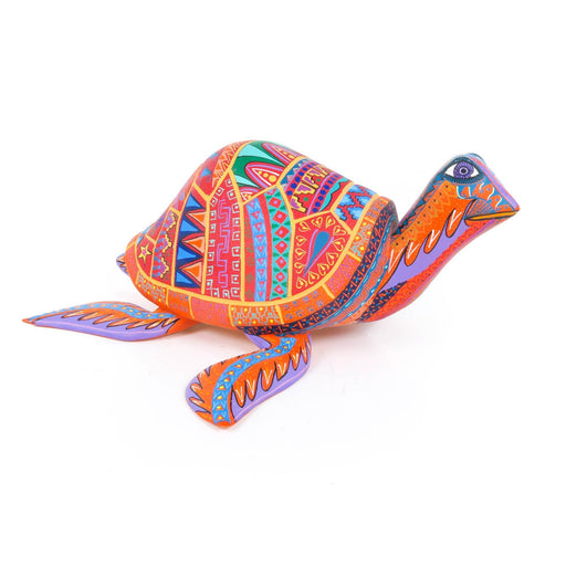 Orange Turtle - Oaxacan Alebrije Wood Carving - CEMCUI