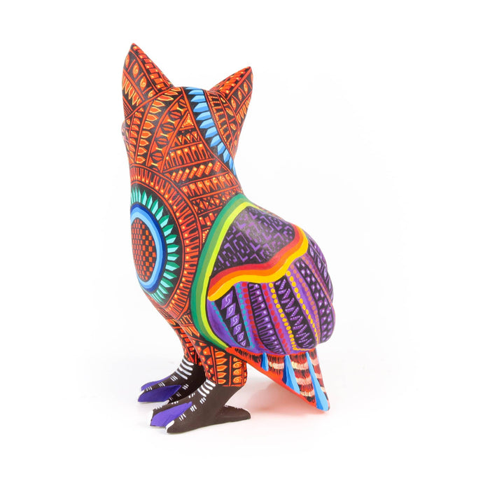 Owl Raccoon Fusion - Oaxacan Alebrije Wood Carving - CEMCUI