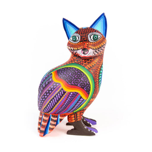 Owl Raccoon Fusion - Oaxacan Alebrije Wood Carving - CEMCUI