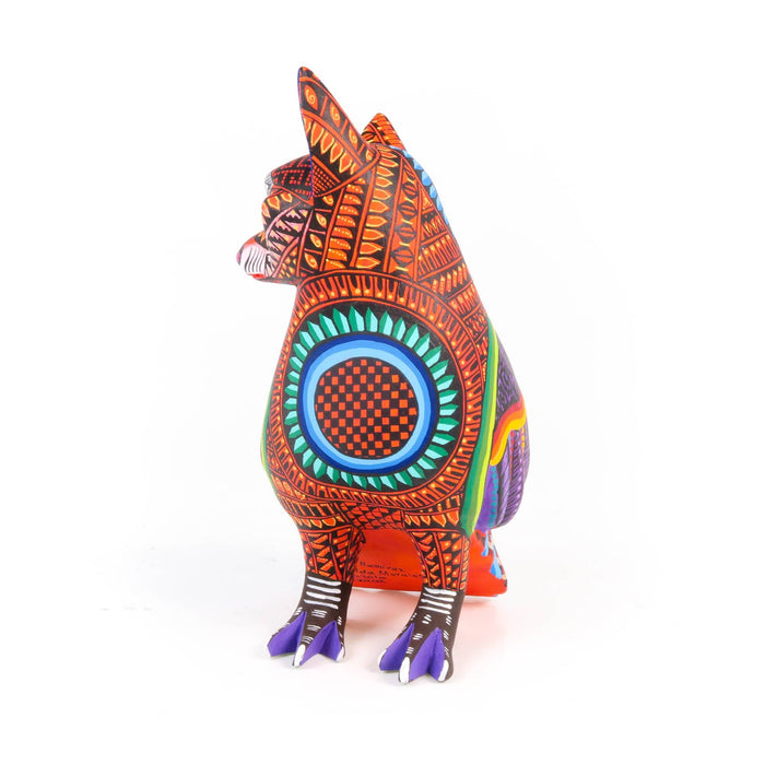 Owl Raccoon Fusion - Oaxacan Alebrije Wood Carving - CEMCUI