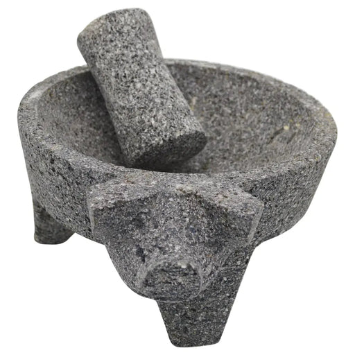 Pig Head Molcajete Natural Stone 8" - Case - 1 Units - CEMCUI