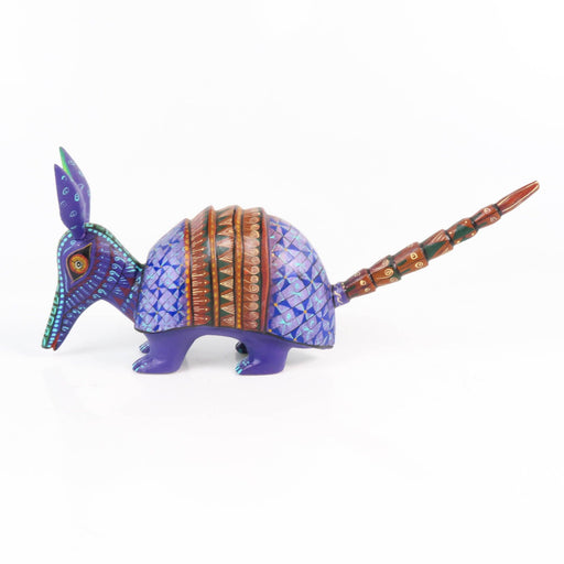 Purple Armadillo - Oaxacan Alebrije Wood Carving - CEMCUI