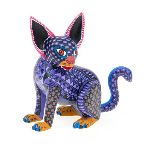 Purple Dog - Oaxacan Alebrije Wood Carving - CEMCUI