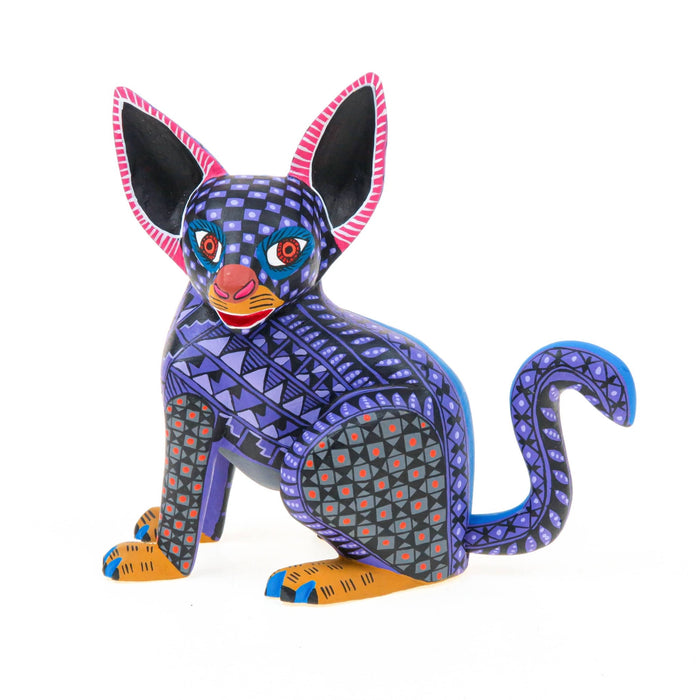 Purple Dog - Oaxacan Alebrije Wood Carving - CEMCUI