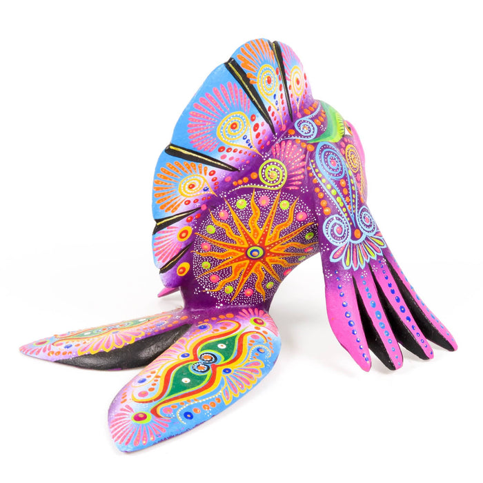 Purple Fish - Oaxacan Alebrije Wood Carving - CEMCUI