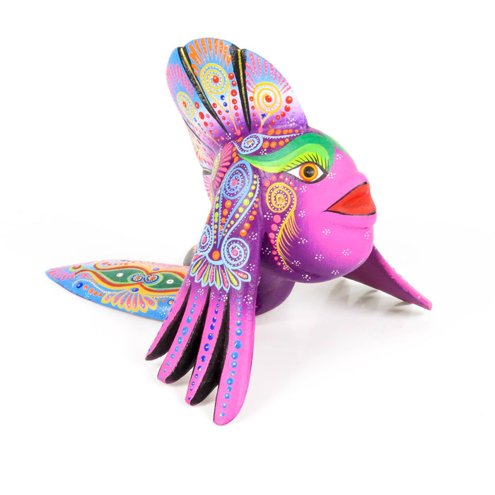 Purple Fish - Oaxacan Alebrije Wood Carving - CEMCUI