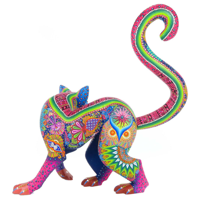 Purple Lemur - Oaxacan Alebrije Wood Carving - CEMCUI