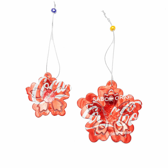 Recycled 3D Flower Ornament - Set of 2 - CEMCUI