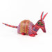 Red Armadillo - Oaxacan Alebrije Wood Carving - CEMCUI