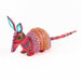 Red Armadillo - Oaxacan Alebrije Wood Carving - CEMCUI