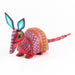 Red Armadillo - Oaxacan Alebrije Wood Carving - CEMCUI