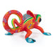 Red Chameleon - Oaxacan Alebrije Wood Carving Mexican Folk Art Sculpture - CEMCUI