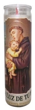 San Antonio De Padua White Candle tall - Case - 12 Units - CEMCUI