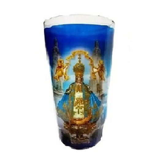 San Juan De los Lagos White Candle lrg cup - Case - 12 Units - CEMCUI