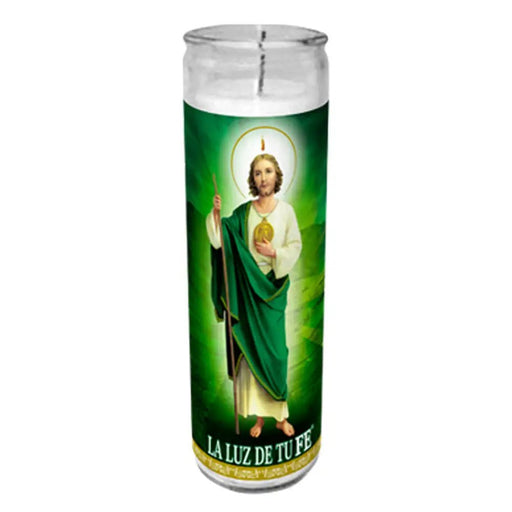 San Judas Tadeo White Candle tall - Case - 12 Units - CEMCUI