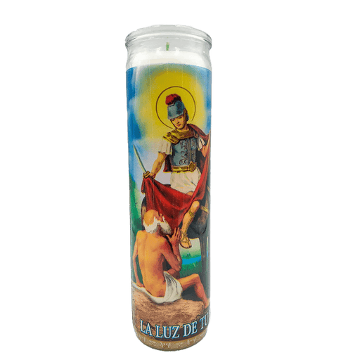 San Martin Caballero White Candle tall - Case - 12 Units - CEMCUI