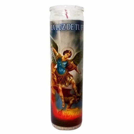 San Miguel Arcangel White Candle tall - Case - 12 Units - CEMCUI