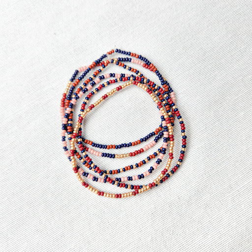 Sangria Seed Bead Bracelets - Set of 6 - CEMCUI