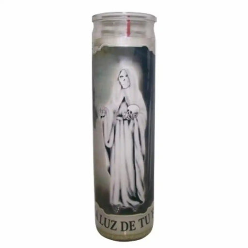 Santa Muerte White Candle tall - Case - 12 Units - CEMCUI