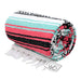 Seafoam Green & Coral Mexican Falsa Blanket - CEMCUI