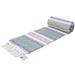 Seafoam Green & Pastel Purple Mexican Falsa Blanket - CEMCUI