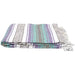 Seafoam Green & Pastel Purple Mexican Falsa Blanket - CEMCUI