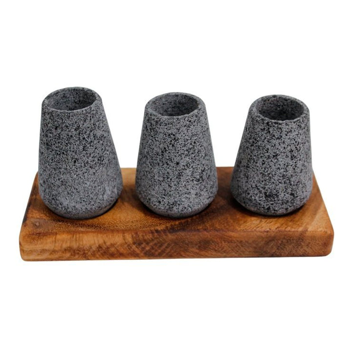 Set of Chilmamolli 8 Inches and Tequilero Volcanic Stone - CEMCUI