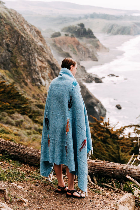 Sky Blue Baja Thunderbird Blanket - CEMCUI