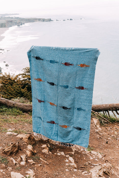 Sky Blue Baja Thunderbird Blanket - CEMCUI