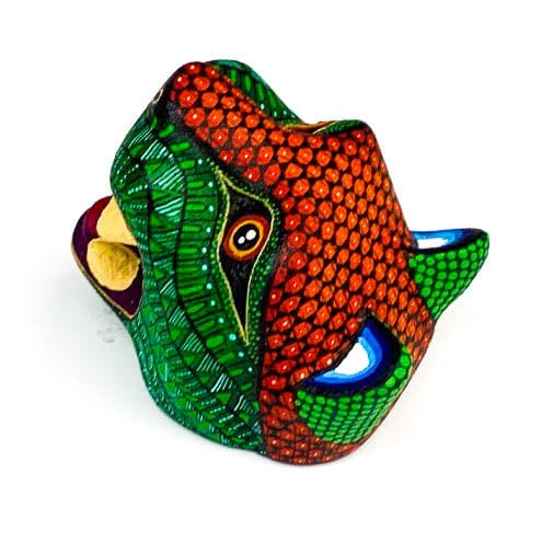 Small Cougar Head - Oaxacan Alebrije Wood Carving - CEMCUI