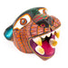 Small Jaguar Head (Brown) - Oaxacan Alebrije Wood Carving - CEMCUI