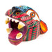 Small Jaguar Head (Red) - Oaxacan Alebrije Wood Carving - CEMCUI