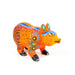 Small Orange Bear - Oaxacan Alebrije Wood Carving Sculpture - CEMCUI