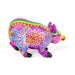 Small Purple Bear - Oaxacan Alebrije Wood Carving Sculpture - CEMCUI