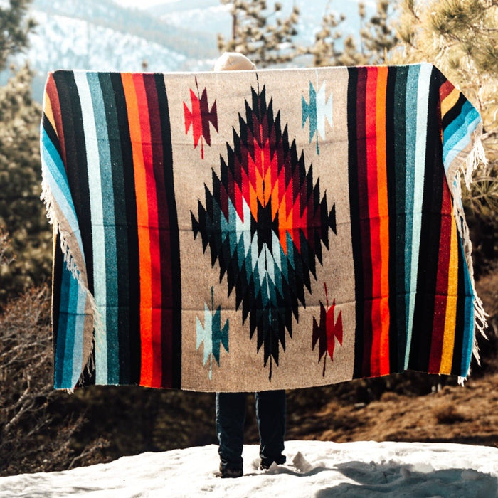 Southwest Brown Mexican Diamond Blanket - CEMCUI