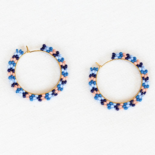 Stella Seed Bead Hoop Earrings - CEMCUI