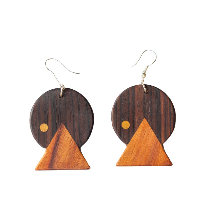 Sunset Wood Earrings - CEMCUI