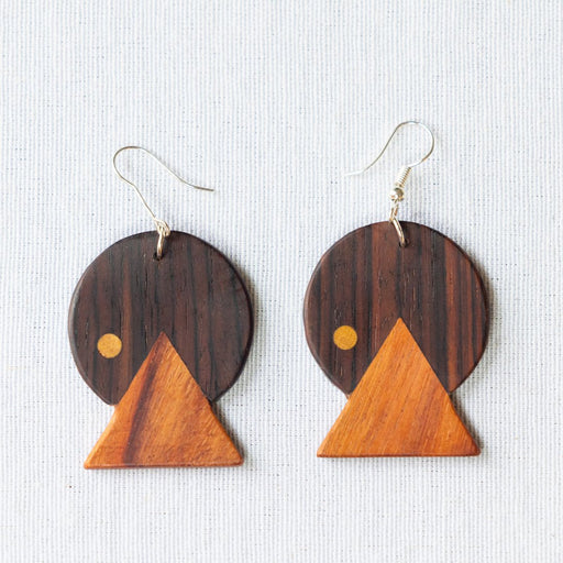 Sunset Wood Earrings - CEMCUI